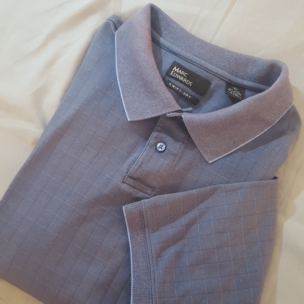 MARC EDWARDS Polo Shirt Blue XL